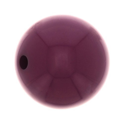 Perle en résine opaque 14 mm - Aubergine x1