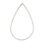 Anneaux de montage et tissage goutte 25.5x16.5 mm - Acier inoxydable 304 x1