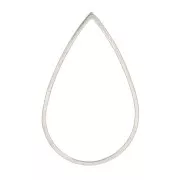 Anneaux de montage et tissage goutte 25.5x16.5 mm - Acier inoxydable 304 x1