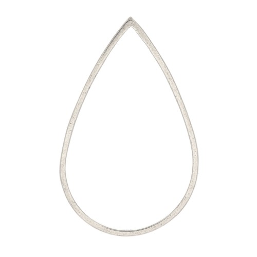 Anneaux de montage et tissage goutte 25.5x16.5 mm - Acier inoxydable 304 x1