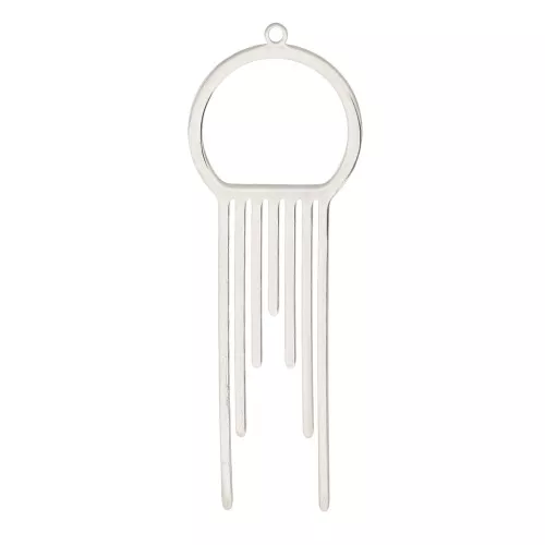 Pendentif design 56x20 mm - Acier inoxydable x1
