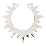 Intercalaire demi-soleil 18x19 mm - Acier inoxydable x1