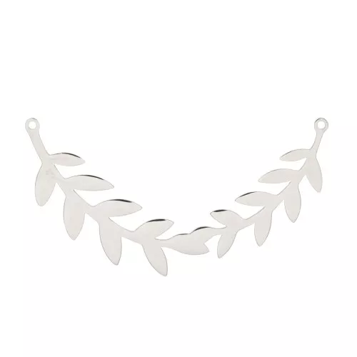 Intercalaire pour collier couronne de laurier 57x13 mm - Acier inoxydable x1
