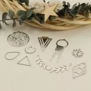 Intercalaire pour collier couronne de laurier 57x13 mm - Acier inoxydable x1