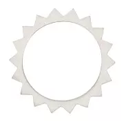 Intercalaire - pendentif soleil 18 mm - Acier inoxydable x1