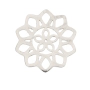 Intercalaire rosace fleur ajouré 14 mm - Acier inoxydable 316L x1
