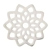 Intercalaire rosace ajouré 16.5 mm - Acier inoxydable x1