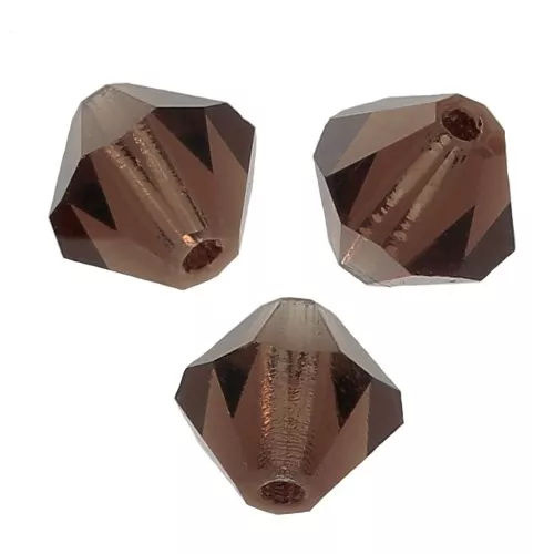 Perles toupies Preciosa - Rondelle Bead 6 mm - Smoked Topaz x12