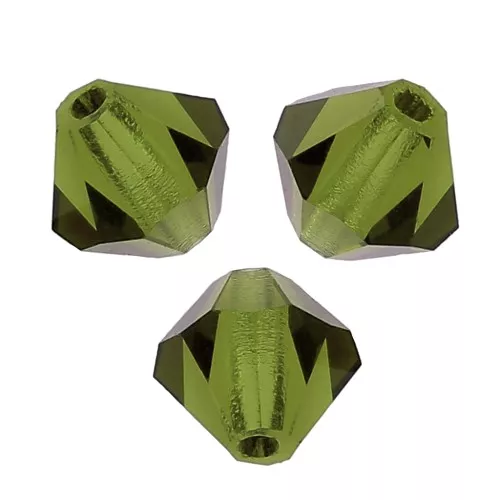 Perles toupies Preciosa - Rondelle Bead 6 mm - Olivine x12