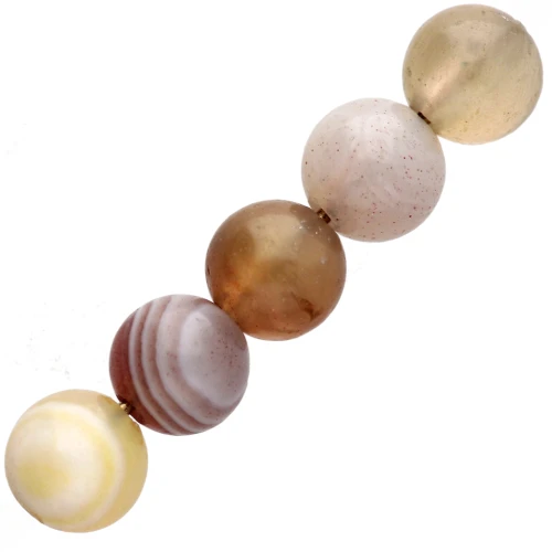 Perles rondes 4 mm pierre gemme Agate du Botswana x20