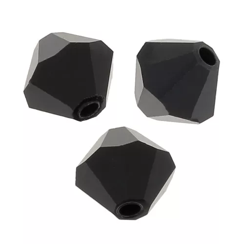 Perles toupies Preciosa - Rondelle Bead 6 mm - Jet x12