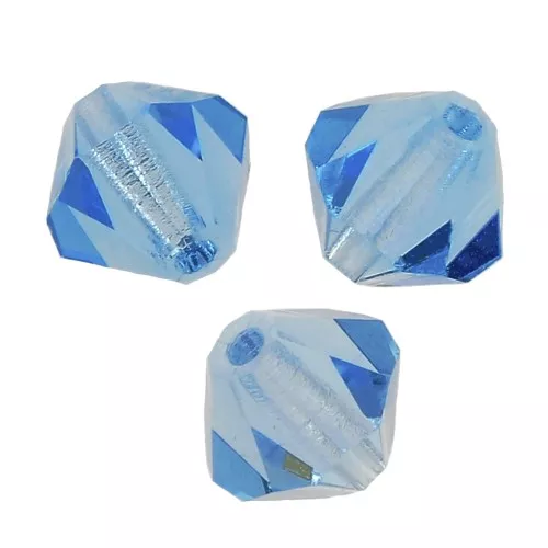Perles toupies Preciosa - Rondelle Bead 6 mm - Aquamarine x12