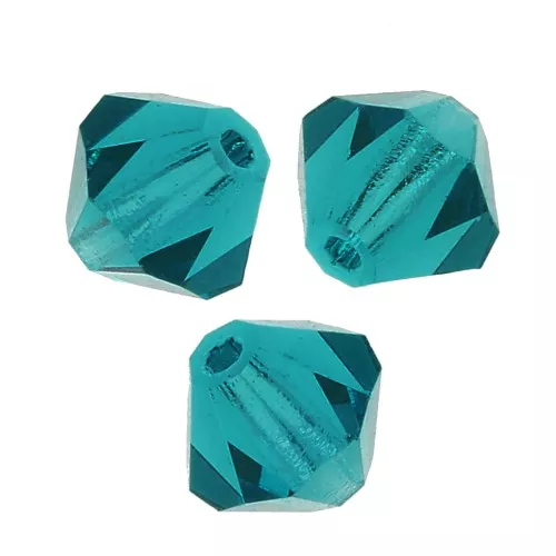 Perles toupies Preciosa - Rondelle Bead 6 mm - Blue Zircon x12