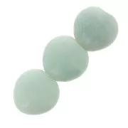 Perles coeurs 14 mm pierre gemme Amazonite x4