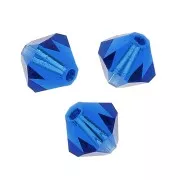 Perles toupies Preciosa - Rondelle Bead 6 mm - Capri Blue x12
