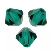 Perles toupies Preciosa - Rondelle Bead 6 mm - Emerald x12