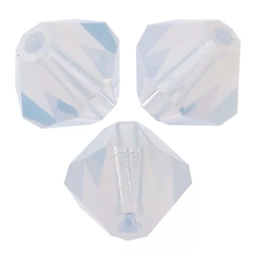 Perles toupies Preciosa - Rondelle Bead 6 mm - White Opal x12