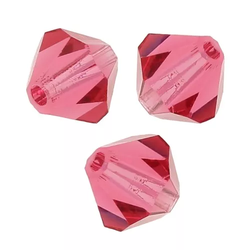 Perles toupies Preciosa - Rondelle Bead 6 mm - Indian Pink x12