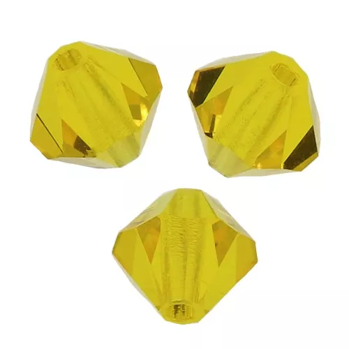 Perles toupies Preciosa - Rondelle Bead 6 mm - Citrine x12