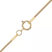 Tour de cou maille serpentine 1,1 mm en  Gold filled (or laminé)   x 45cm