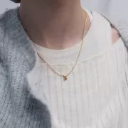 Tour de cou maille serpentine 1,1 mm en  Gold filled (or laminé)   x 45cm