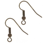 Crochets d'oreilles boules 18 mm bronze x100|raw }}