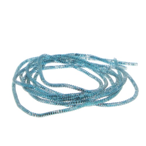 Cannetille frisée pour broderie - broches & bijoux brodés 1 mm - Enamel Blue x5g