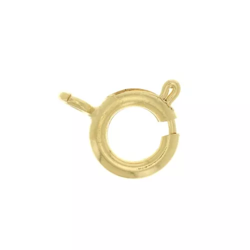 Fermoir à ressort 9 mm - Doré à l'or fin x1