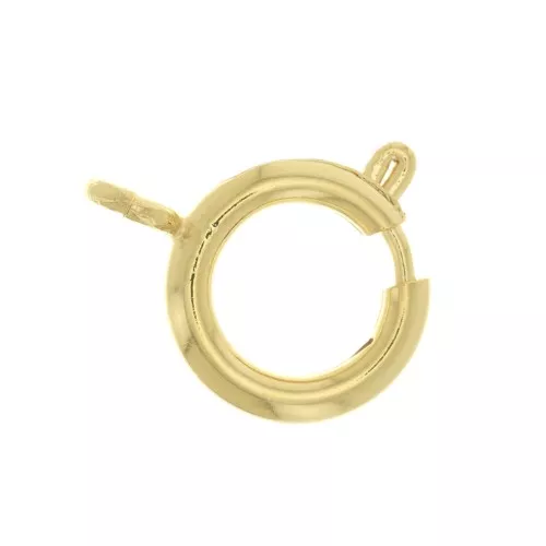 Fermoir à ressort 12 mm - Doré à l'or fin x1