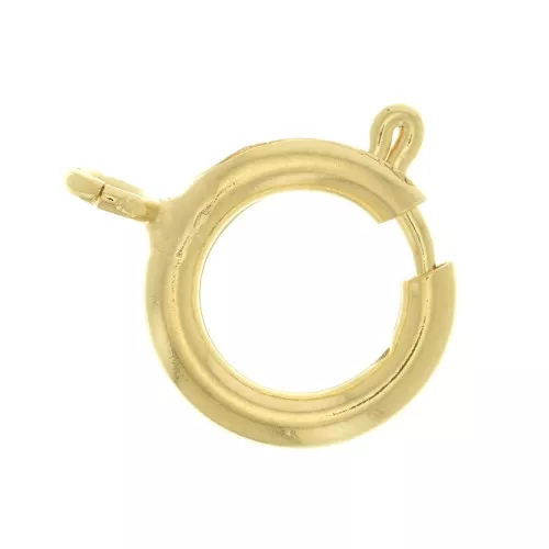 Fermoir à ressort 14 mm - Doré à l'or fin x1