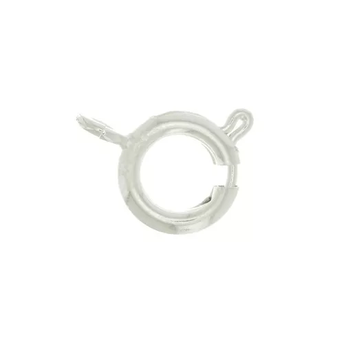 Fermoir à ressort 9 mm - Placage argent fin x1