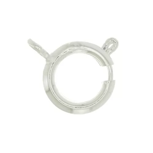 Fermoir à ressort 12 mm - Placage argent fin x1