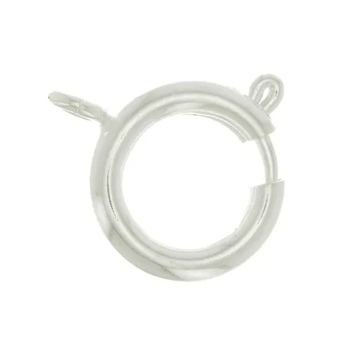 Fermoir à ressort 14 mm - Placage argent fin x1