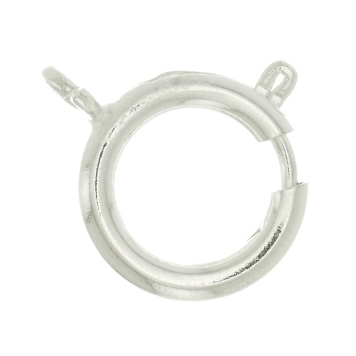 Fermoir à ressort 16 mm - Placage argent fin x1