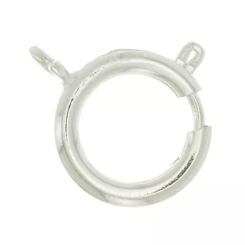 Fermoir à ressort 16 mm - Placage argent fin x1