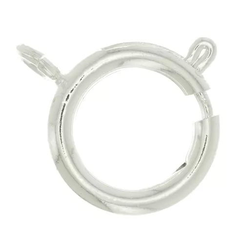 Fermoir à ressort 18 mm - Placage argent fin x1