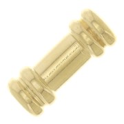 Perles tubes travaillées 9x3.5 mm - Doré à l'or fin x5|raw }}