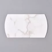 Emballage berlingot en carton - motif marbré 12.5x8x2cm - Blanc - Gris x1