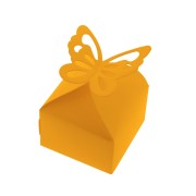 Boîte cadeau papillon à monter soi-même 6x6x4 cm - Orange pailleté x5|raw }}