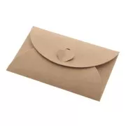Enveloppe en kraft avec fermeture en forme de coeur 10.5x7 cm - Marron x1