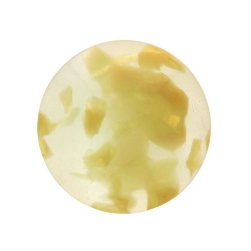 Cabochon rond en acétate 18 mm - Ecaille de tortue - Lichen - Doré x1