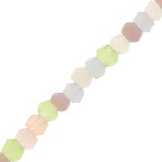 Perles rondelles facettées - rondes aplaties -2x1.5 mm - Multicolore clair x33cm|raw }}
