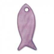 Poissons Nacre 23 mm Mauve x10