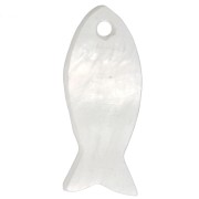 Sequins poissons 21.5 mm en nacre - Naturel x10