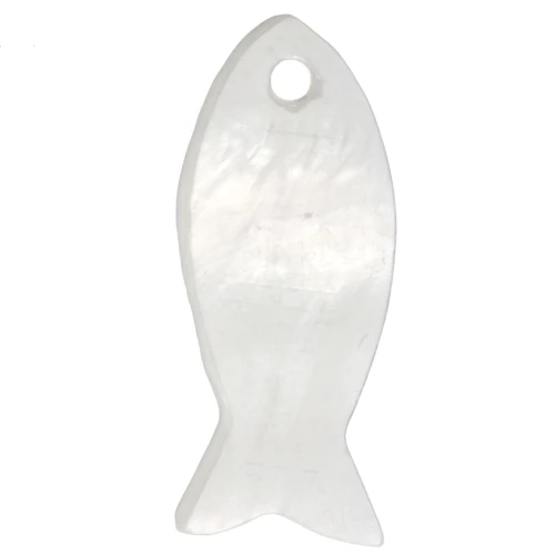 Sequins poissons 21.5 mm en nacre - Naturel x10
