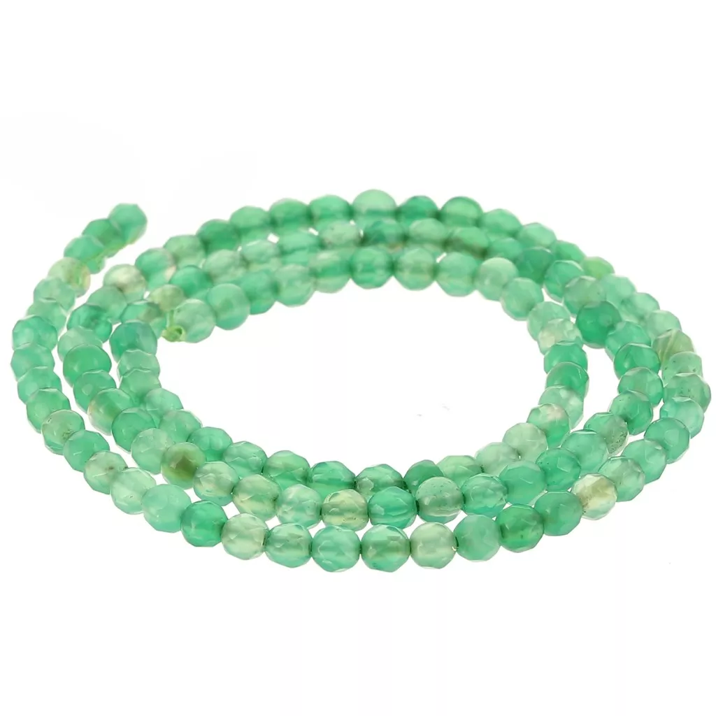 Lot De 2 Perles Rondes à Facettes En Jade Rose AAA+ De 2 à 3