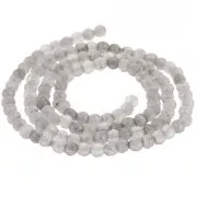 Perles Rondes facettées 3 mm pierre gemme  Agate teintée - Taupe x37cm