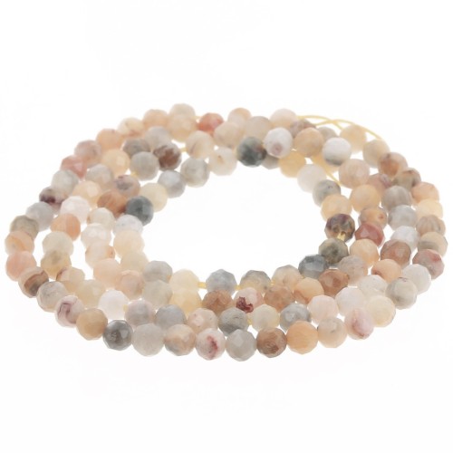 Perles Rondes facettées 3.5 mm pierre gemme - Agate Crazy x38cm