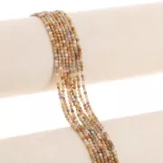 Perles Rondes facettées 2.5 mm pierre gemme - Agate Crazy x38cm