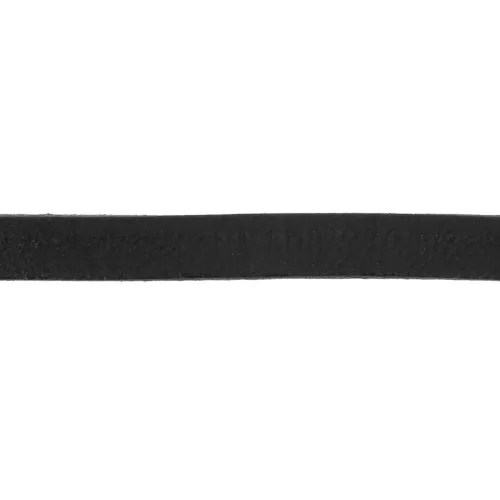 Lacet cuir 5x2 mm Noir x30cm